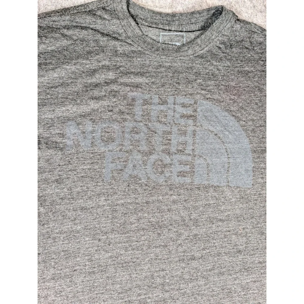 The North Face Mens Gray Heather Graphic Logo Short Sleeve T-Shirt 6532